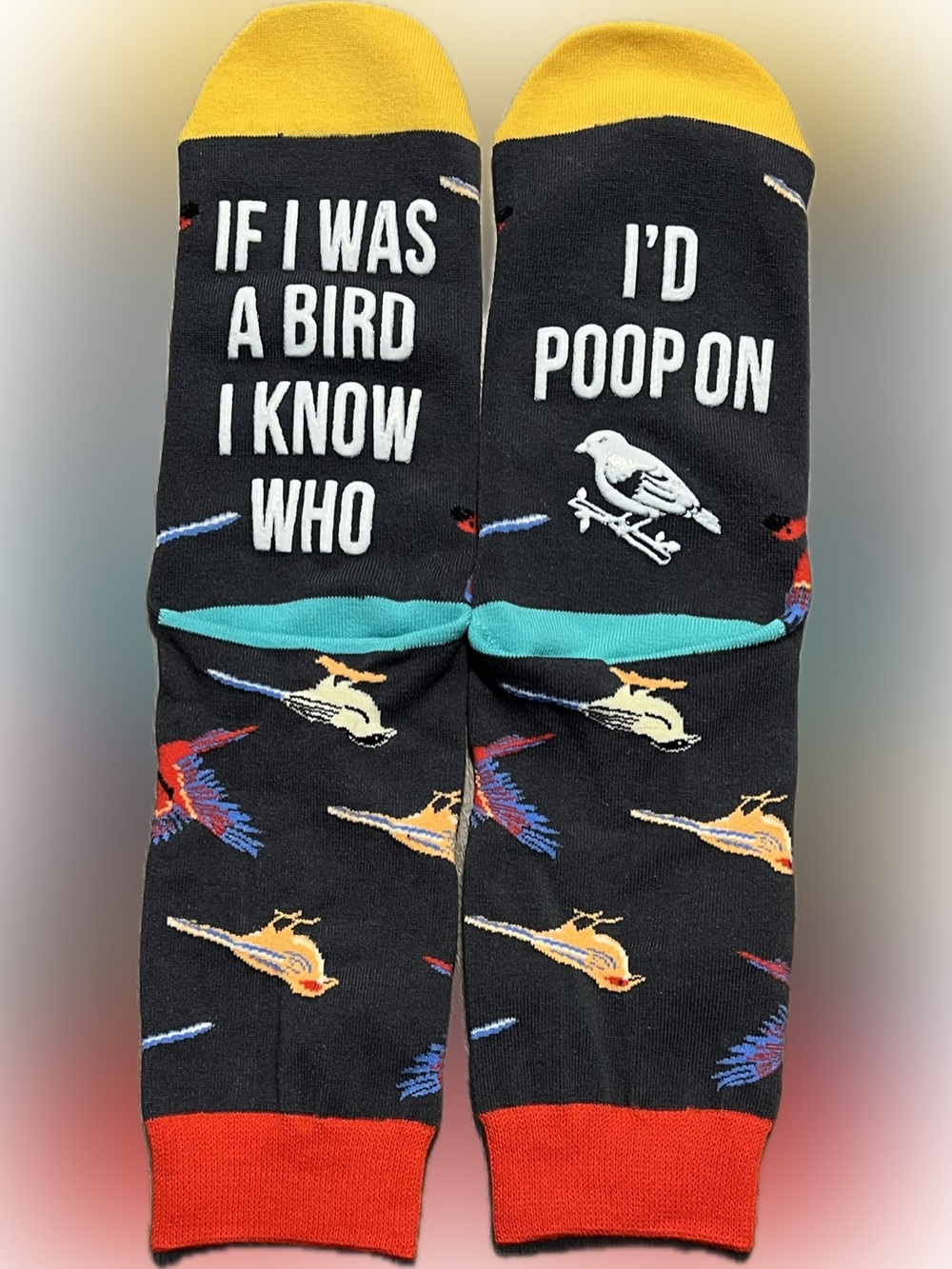 New “If I Was A Bird I Know Who I’d Poop On” Unisex Bird Socks One Size Fits All